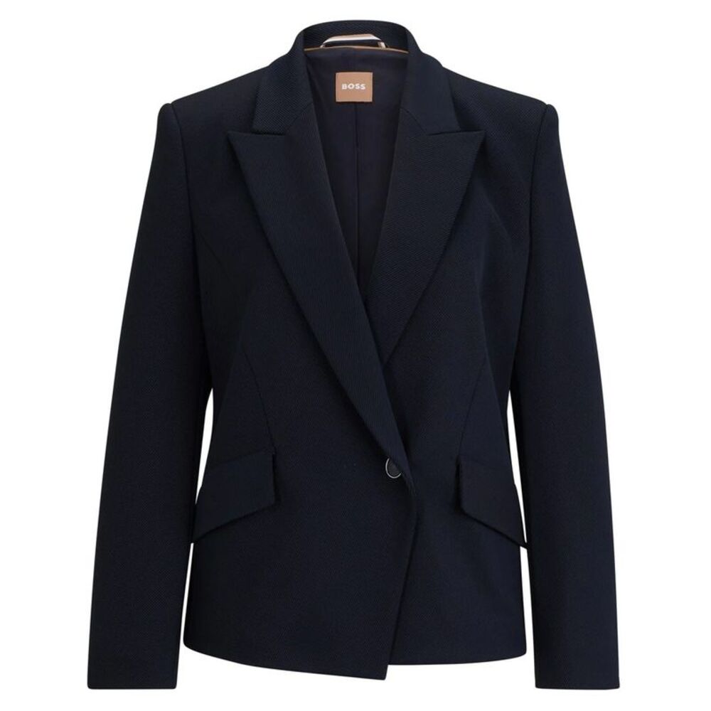 Boss Womens/Ladies Sleek Lapel Collar Regular Blazer / Dark Blue